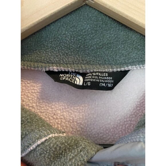 The North Face Glacier Quarter Snap Fleece Pullover Pink/Coral Girls Large YL - Picture 3 of 7